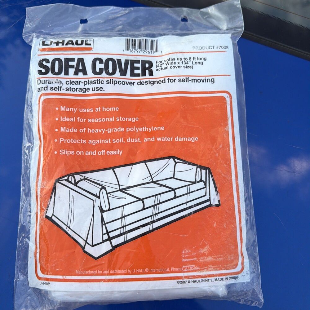 Heavy-Grade Moving Sofa Cover - 1-Pack, 134" x 42" for Complete Furniture Care